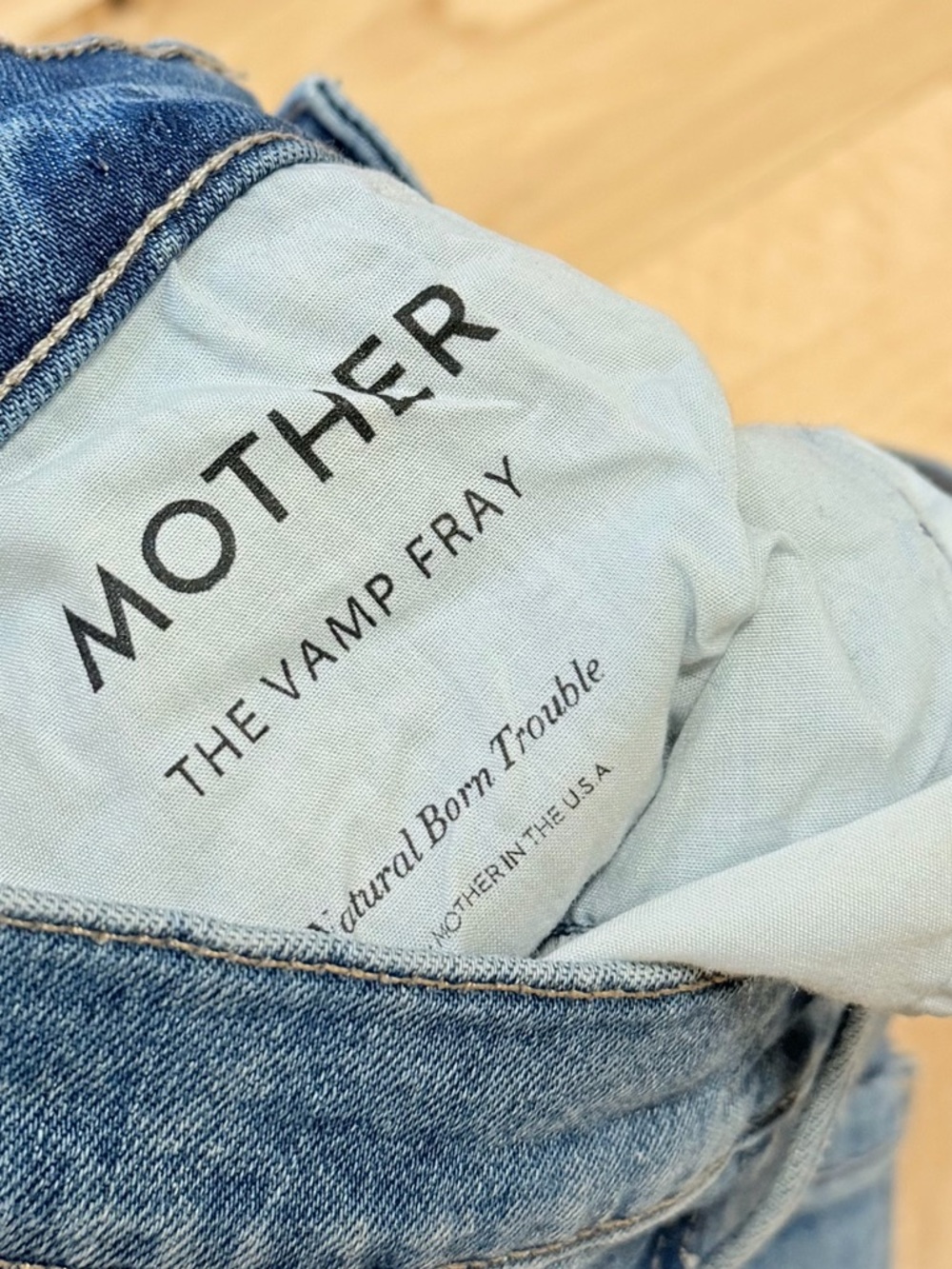 MOTHER Women’s Vamp Fray Denim Jeans in Natural Born Trouble - Picture 7 of 10